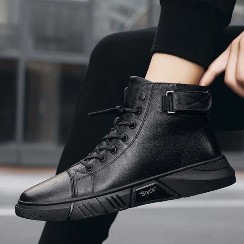 Men's Black High-Top Shoes