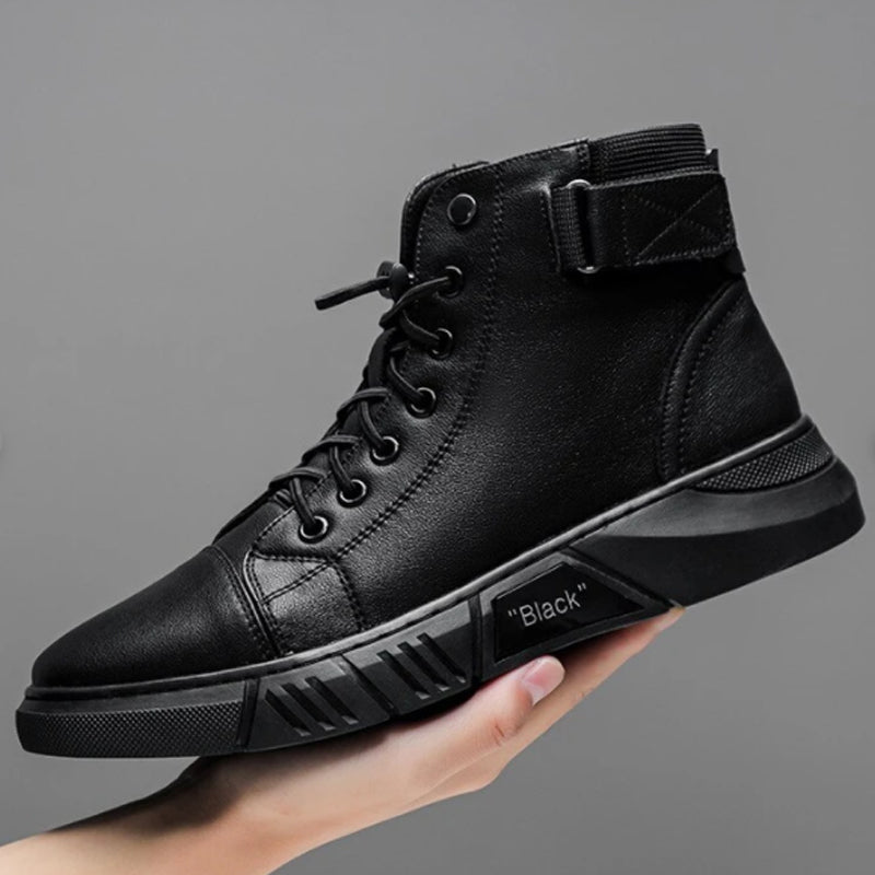 Men's Black High-Top Shoes