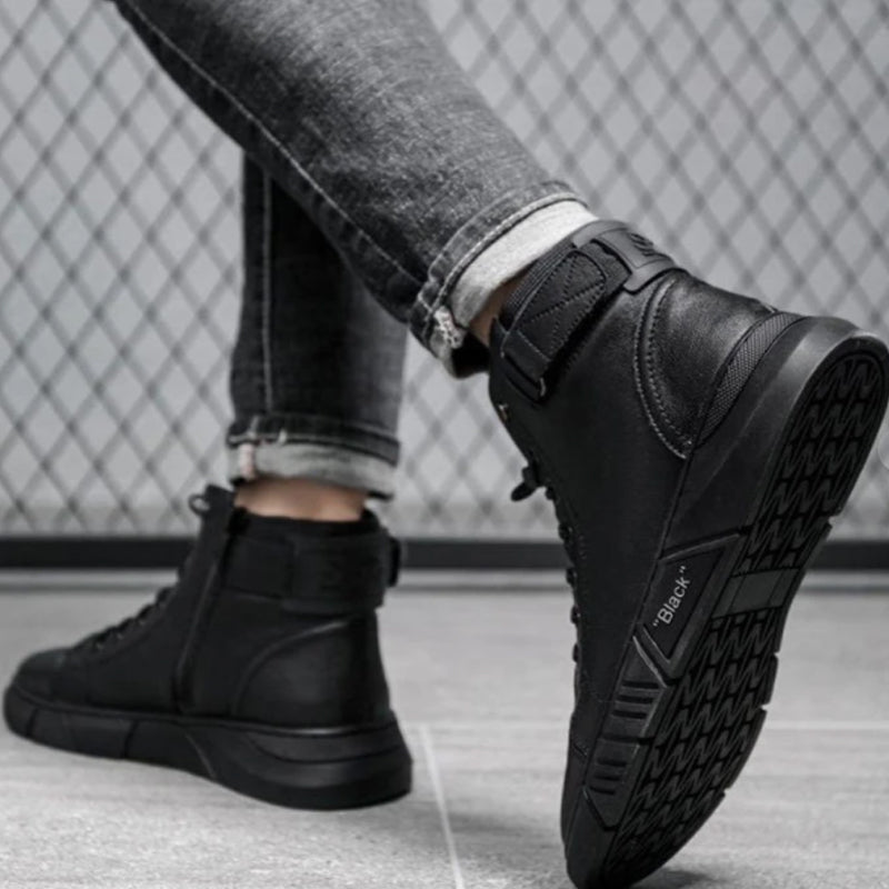 Men's Black High-Top Shoes