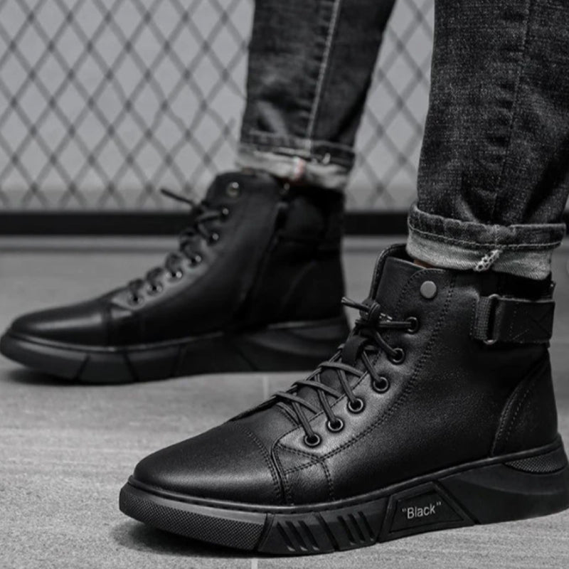 Men's Black High-Top Shoes