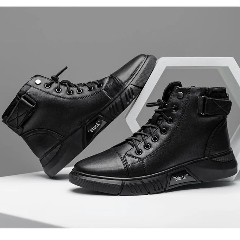 Men's Black High-Top Shoes