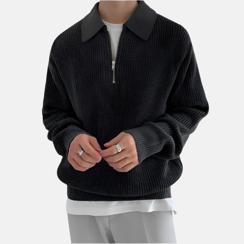 Men's modern half-zip sweater