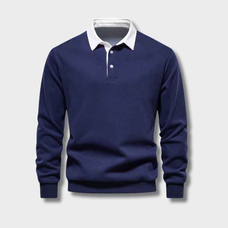 Men’s Long-Sleeve Polo Sweater