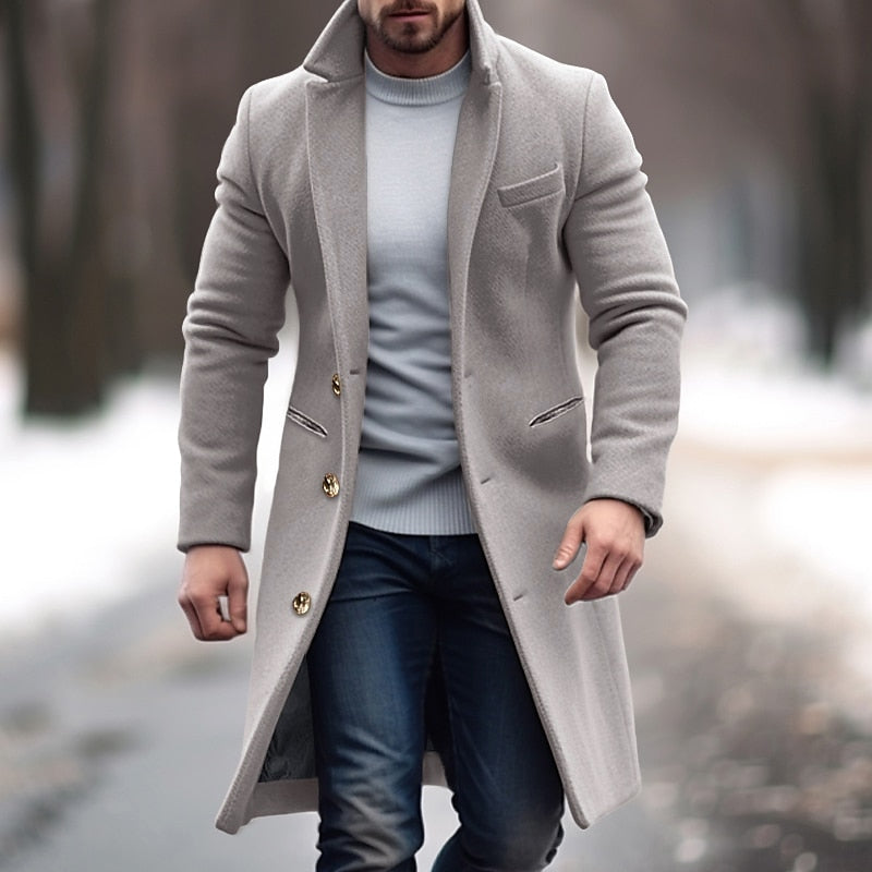 Men's Long wool wintercoat