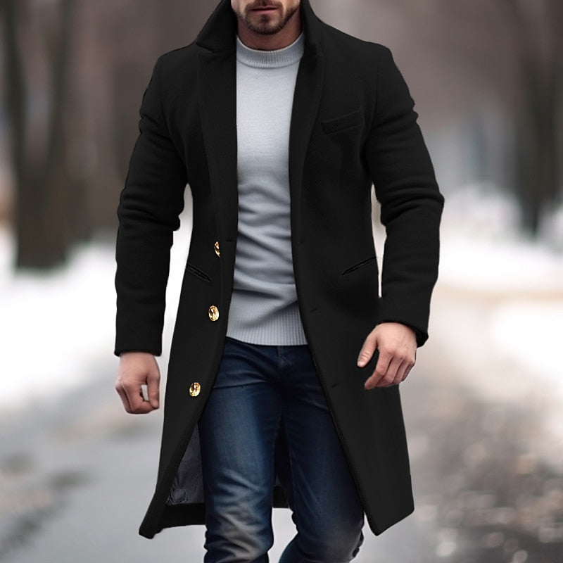 Men's Long wool wintercoat