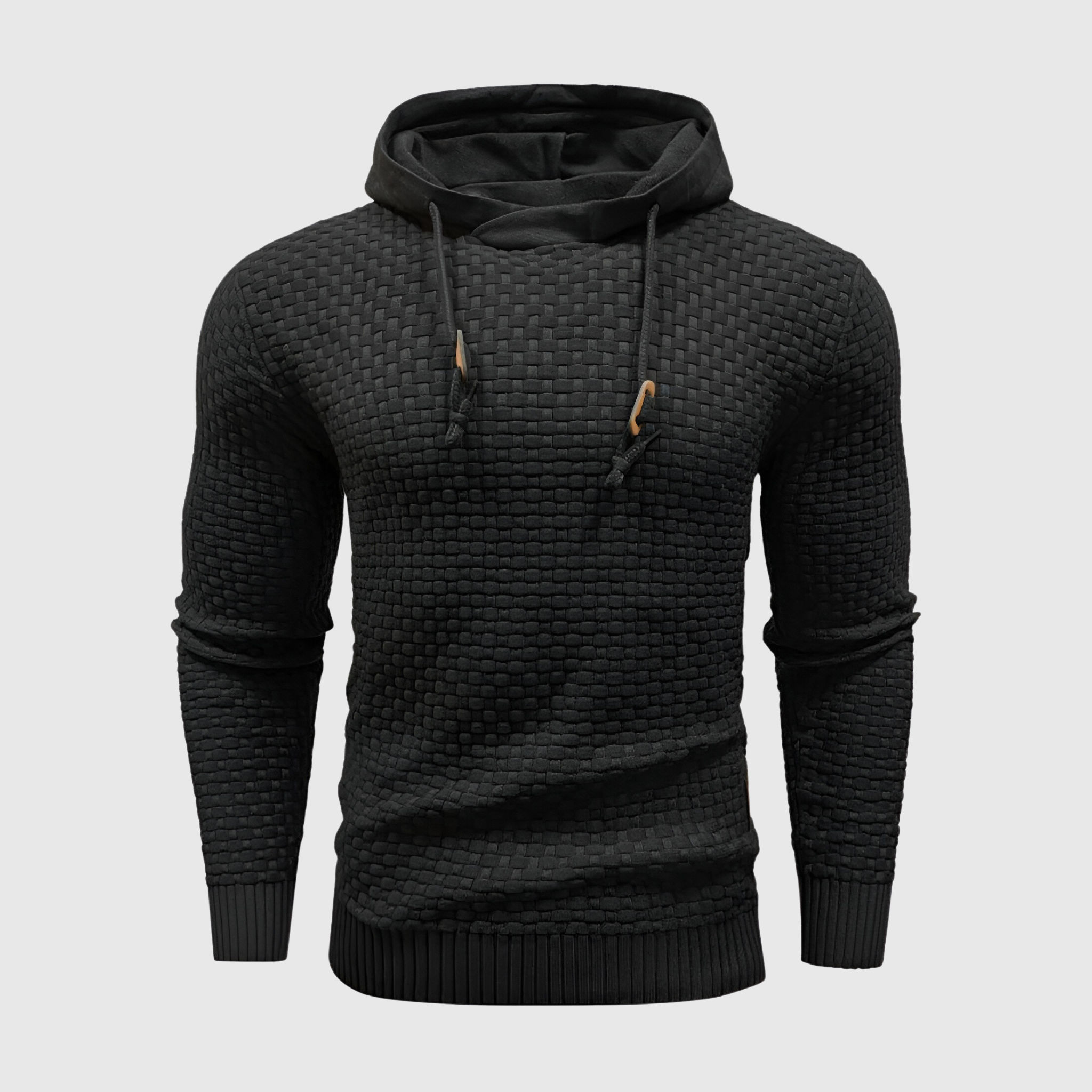 Men’s Textured Knit Hoodie