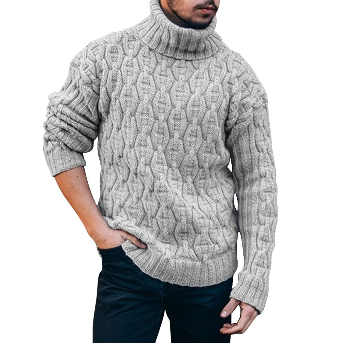 Men's Warm Turtleneck Sweater