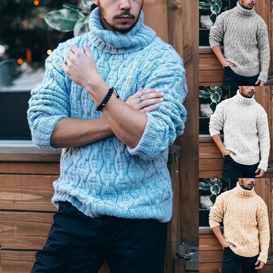 Men's Warm Turtleneck Sweater