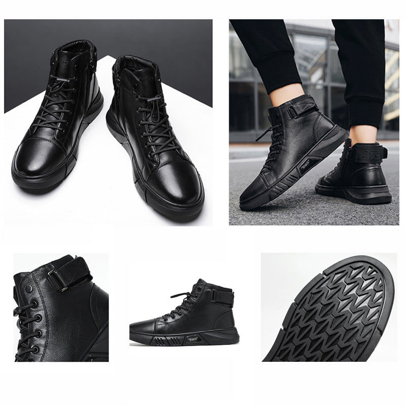 Men's Black High-Top Shoes