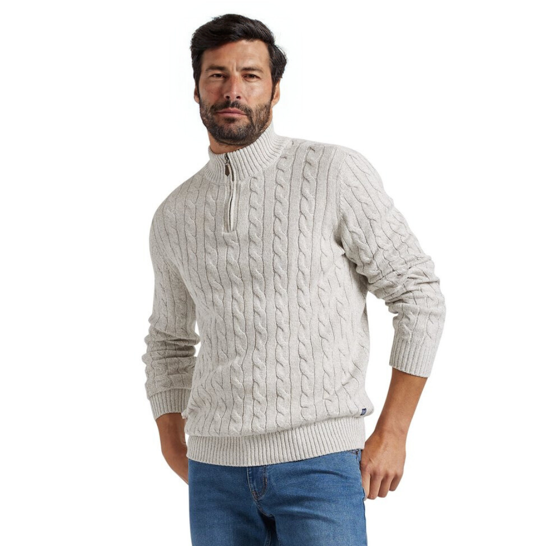 Men's Winter Warm Half-Zip Sweater