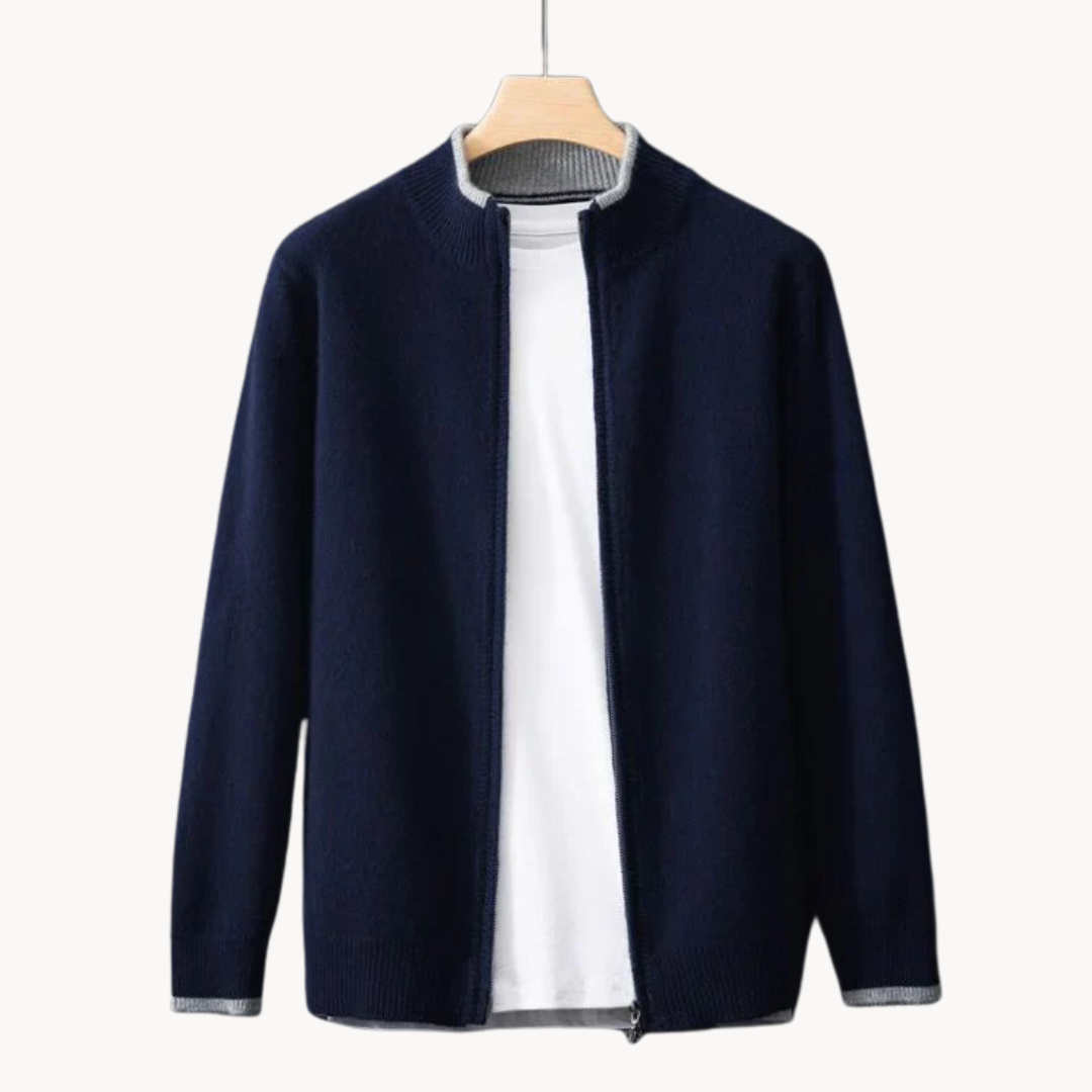 Men's Luxe Zip Cardigan