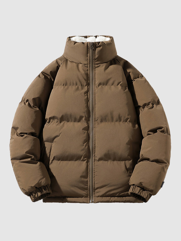 Men's Fleece-Lined Padded Winter Jacket