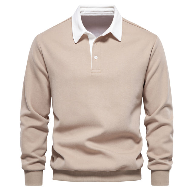 Men’s Long-Sleeve Polo Sweater