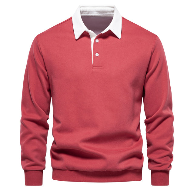 Men’s Long-Sleeve Polo Sweater