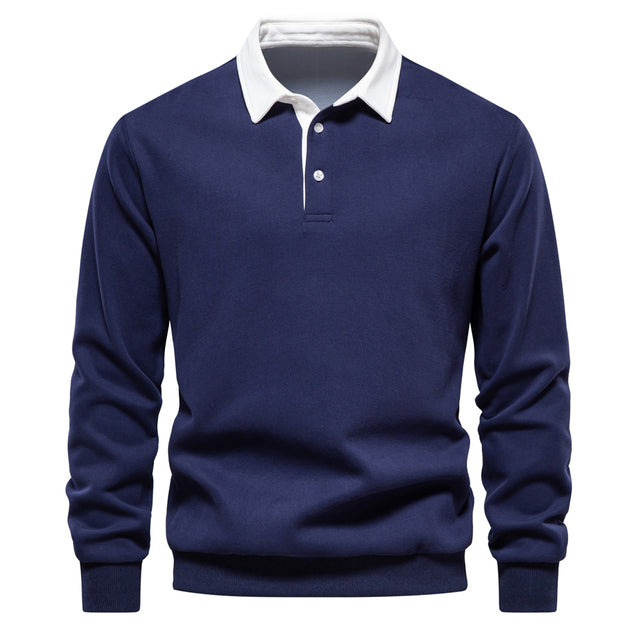 Men’s Long-Sleeve Polo Sweater