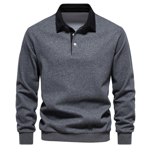 Men’s Long-Sleeve Polo Sweater