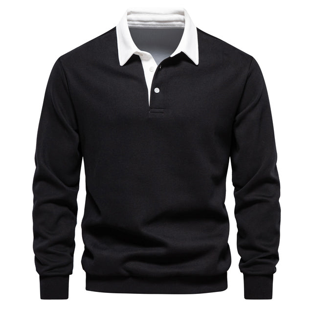 Men’s Long-Sleeve Polo Sweater