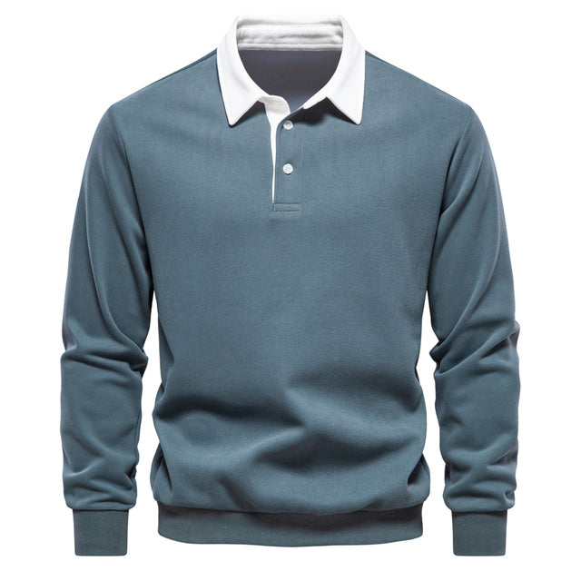 Men’s Long-Sleeve Polo Sweater