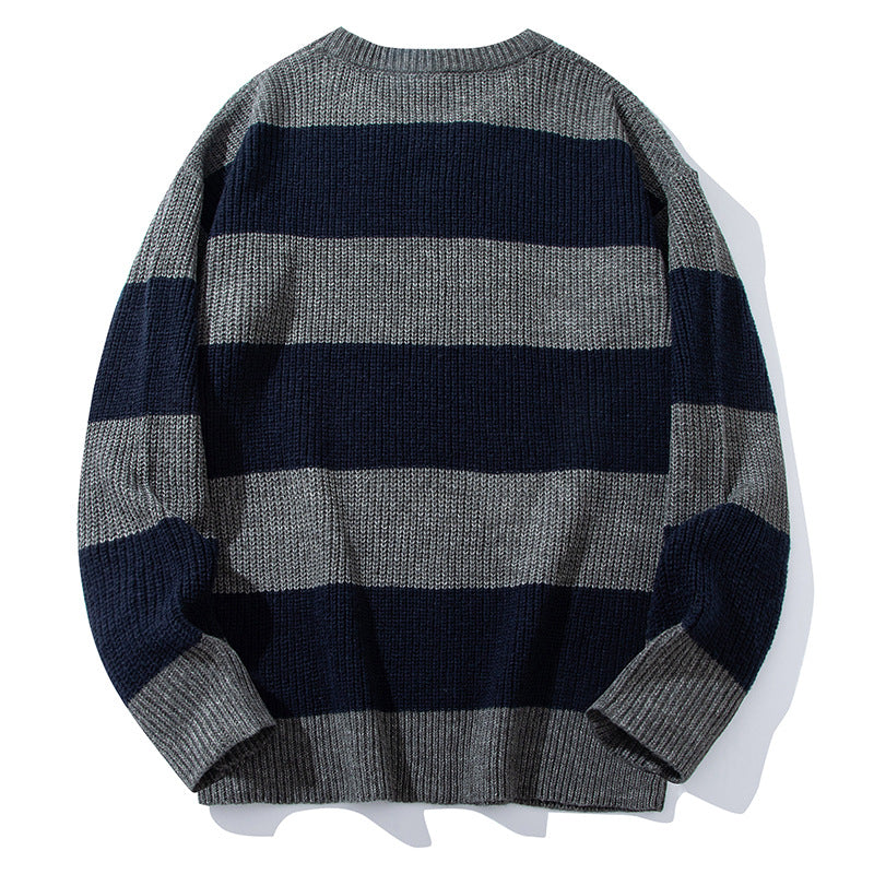 Men's Round Neck Loose Casual Sweater