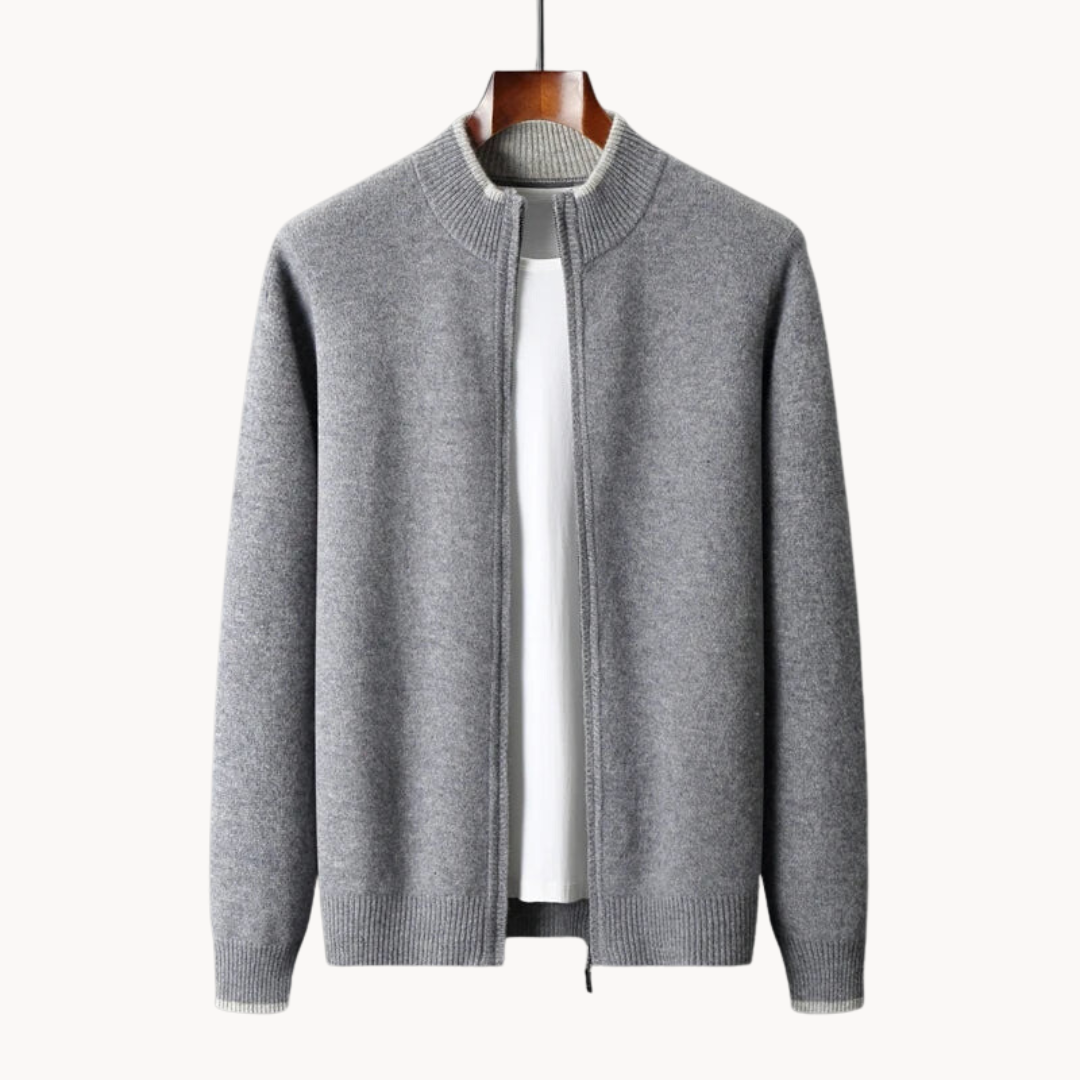 Men's Luxe Zip Cardigan