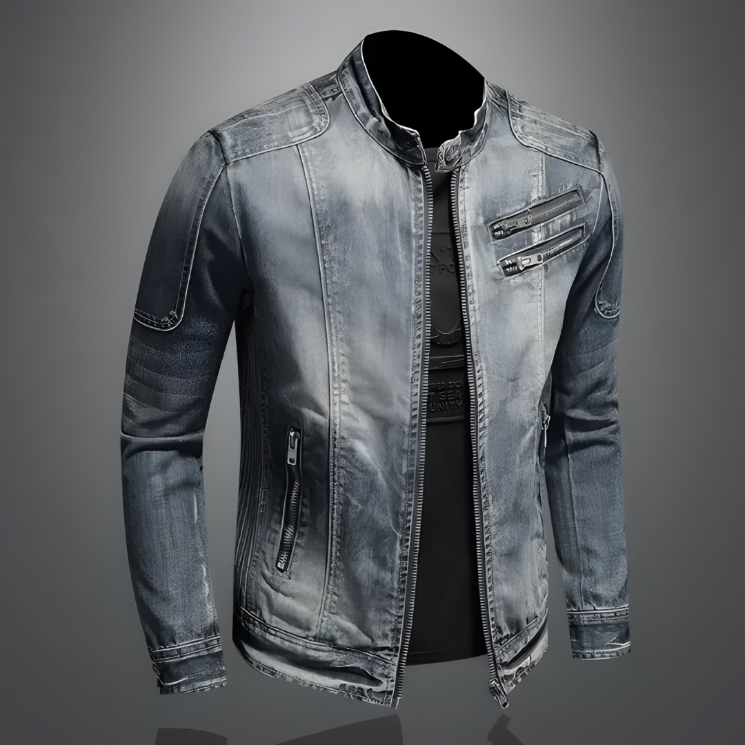 Men’s Distressed Vintage Denim Jacket