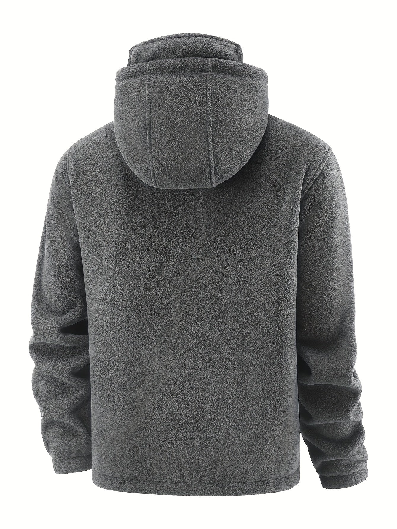 Men's Grey Fleecelined hooded winterjacket