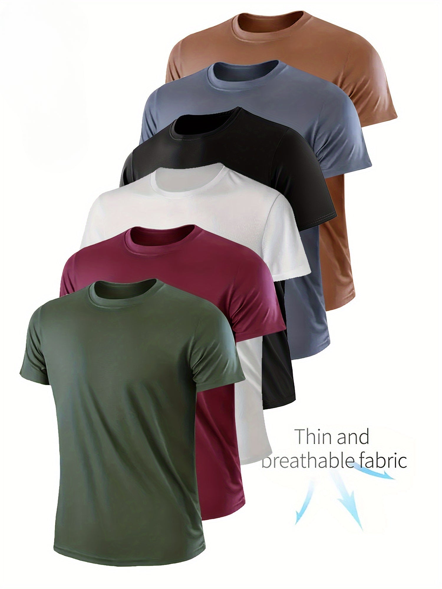 Men's 6 - Pack Quickdry Athletic t-shirts