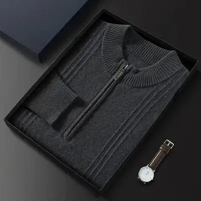 Men's Ribbed Half-Zip Pullover