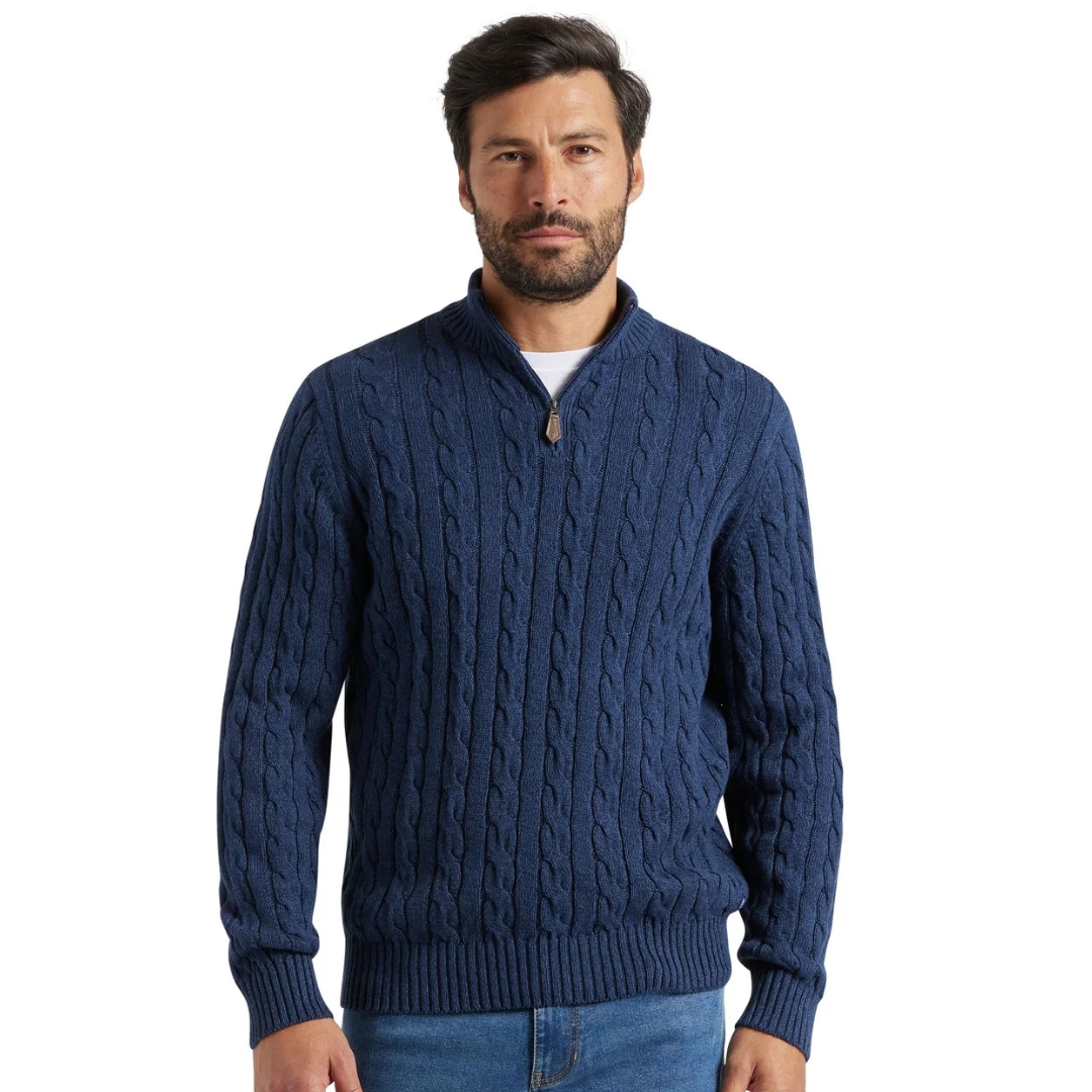 Men's Winter Warm Half-Zip Sweater