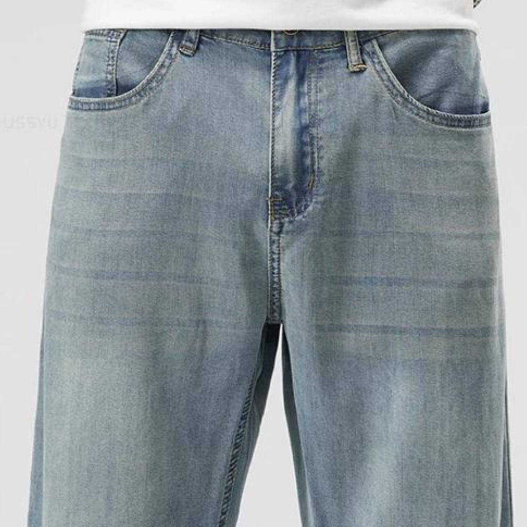 Men's Lightweight Straight Denim Jeans