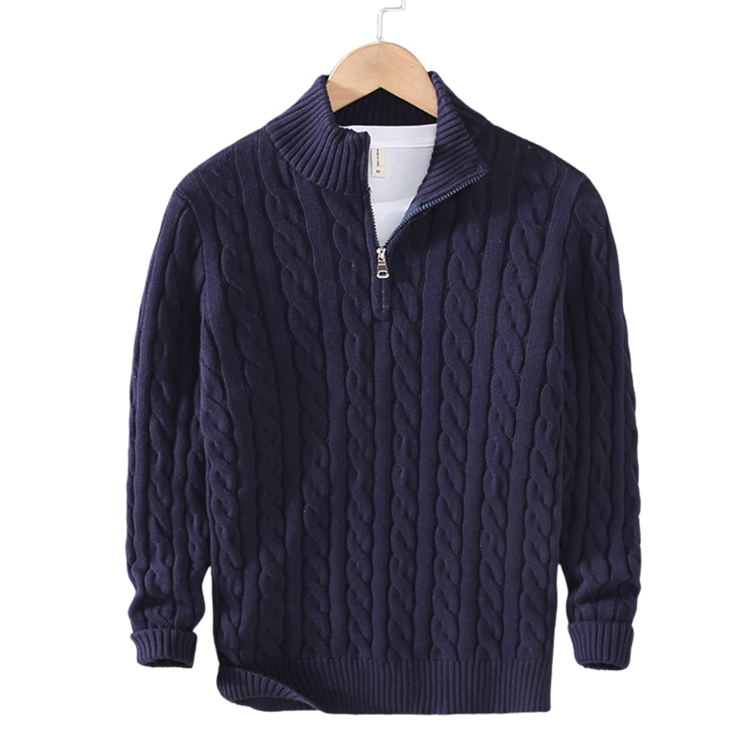 Men's Winter Warm Half-Zip Sweater