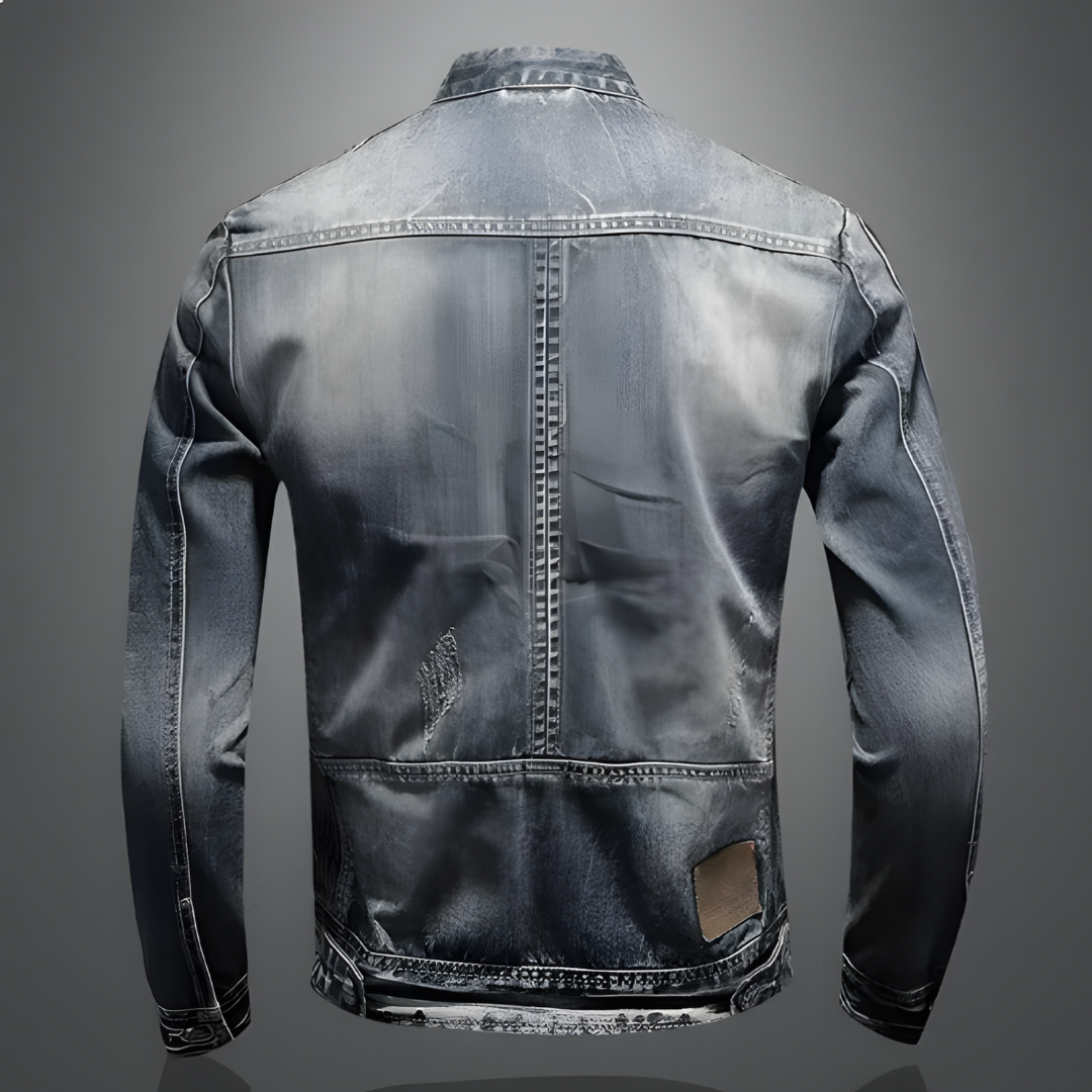 Men’s Distressed Vintage Denim Jacket