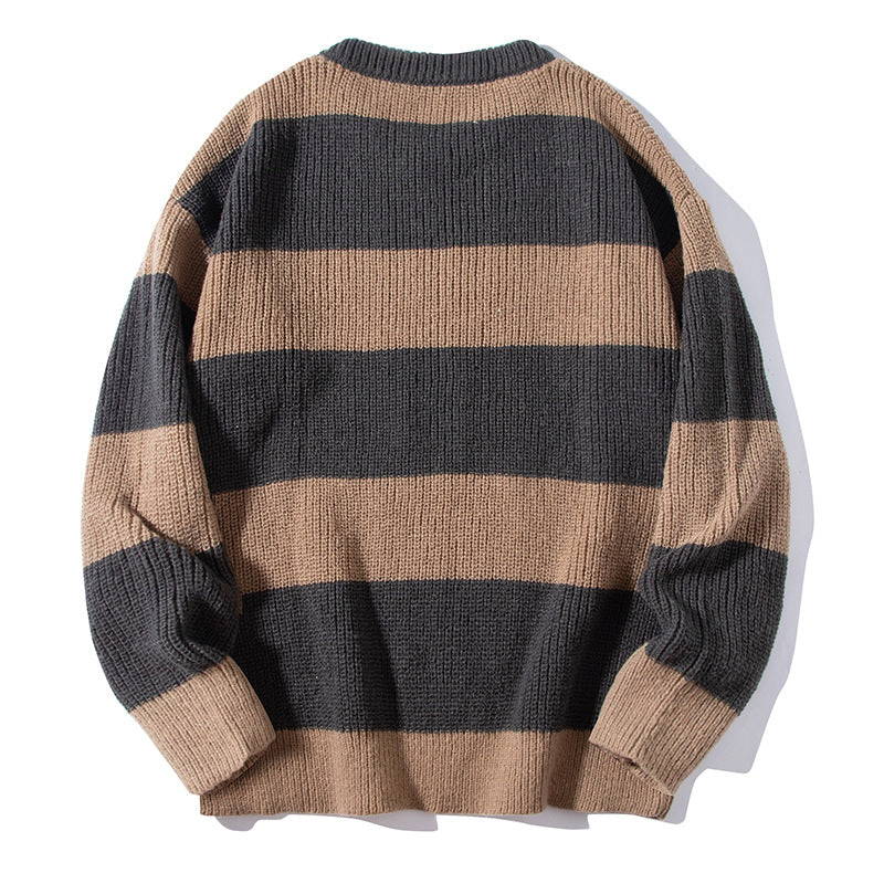 Men's Round Neck Loose Casual Sweater