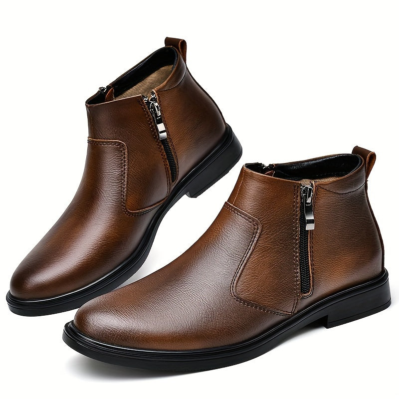 Men's Chelsea Boots with Zip Closure