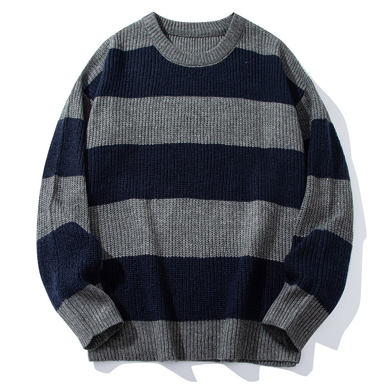 Men's Round Neck Loose Casual Sweater