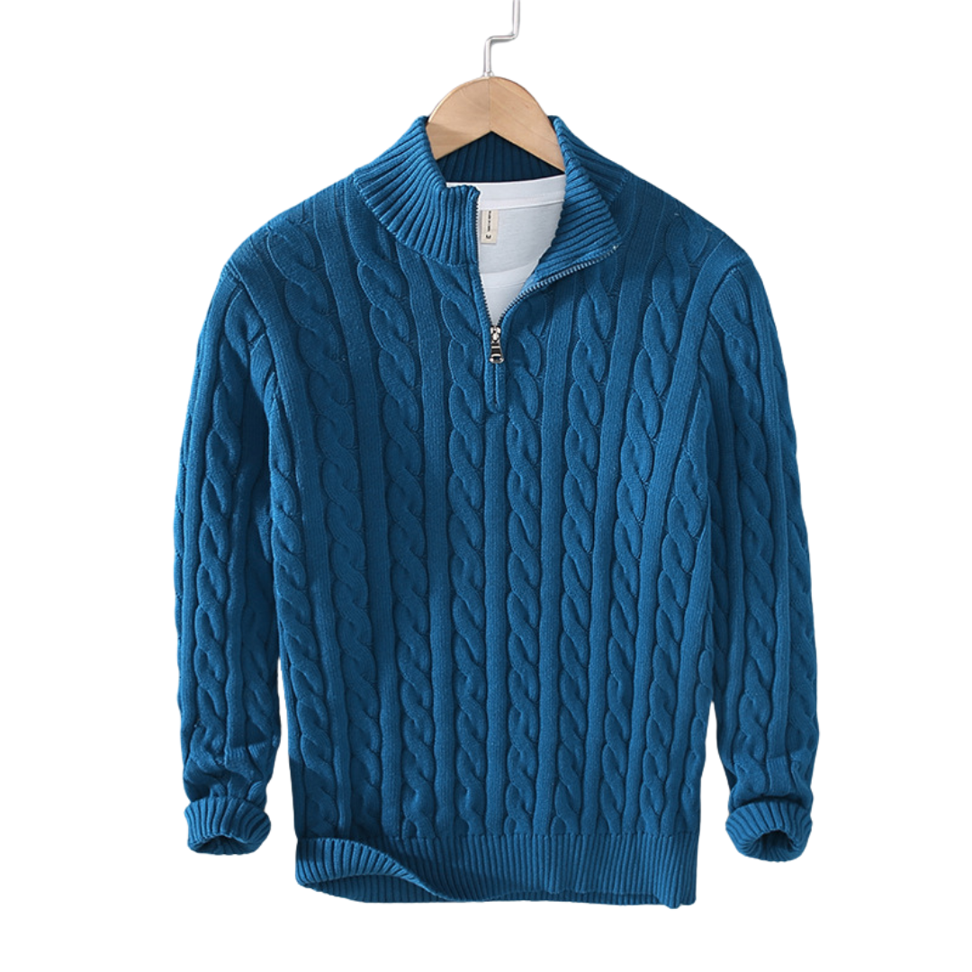 Men's Winter Warm Half-Zip Sweater