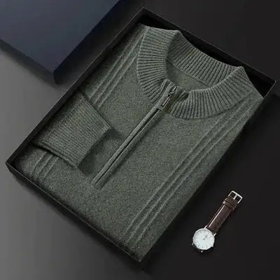 Men's Ribbed Half-Zip Pullover