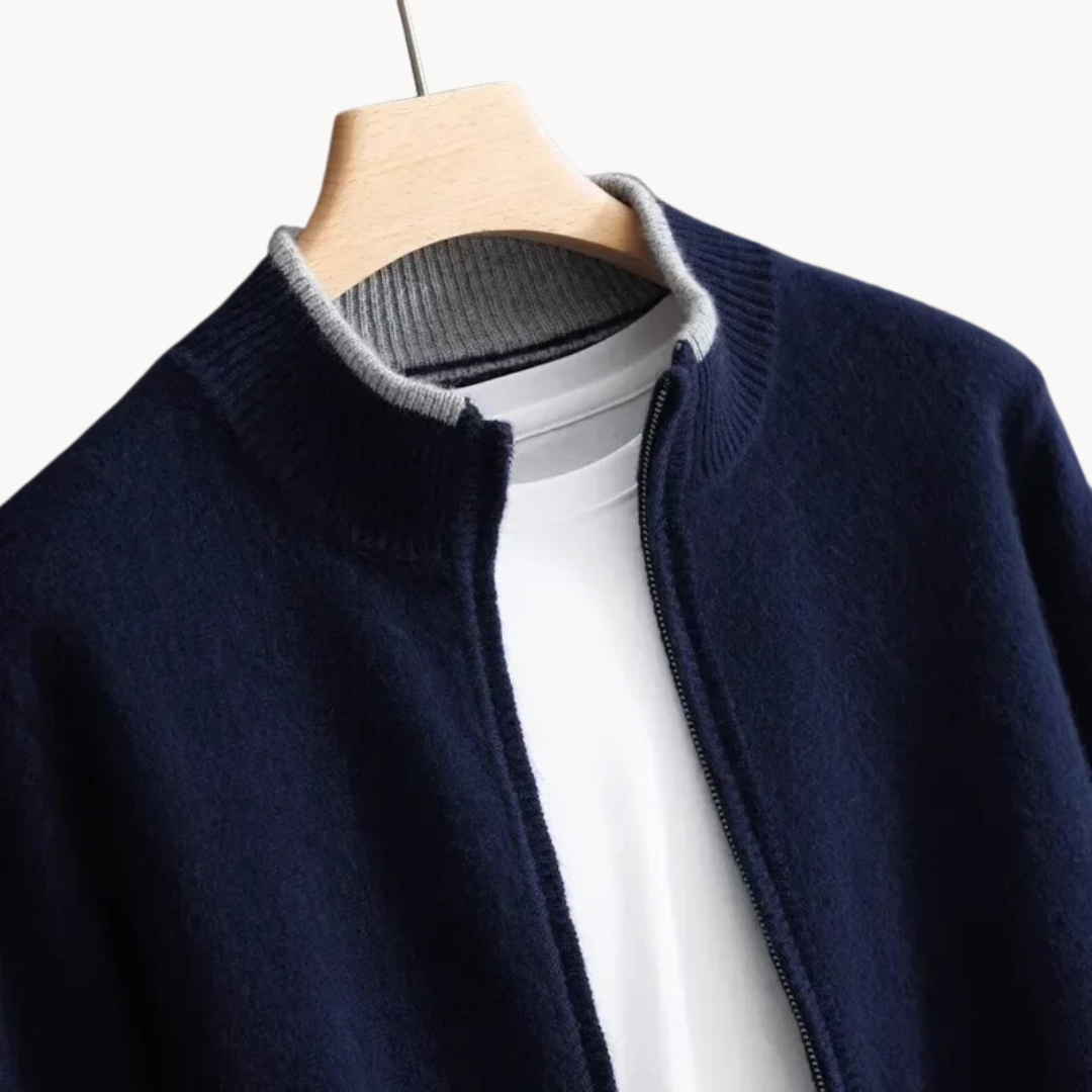 Men's Luxe Zip Cardigan