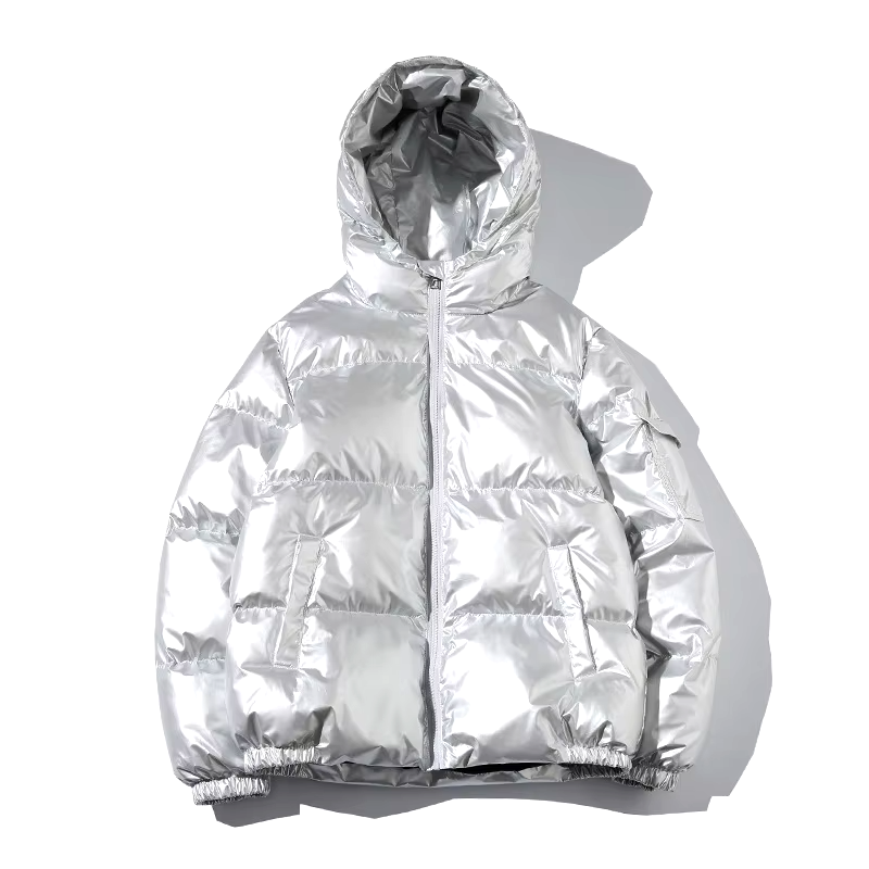 Men's Metallic-Style Water-Resistant Jacket