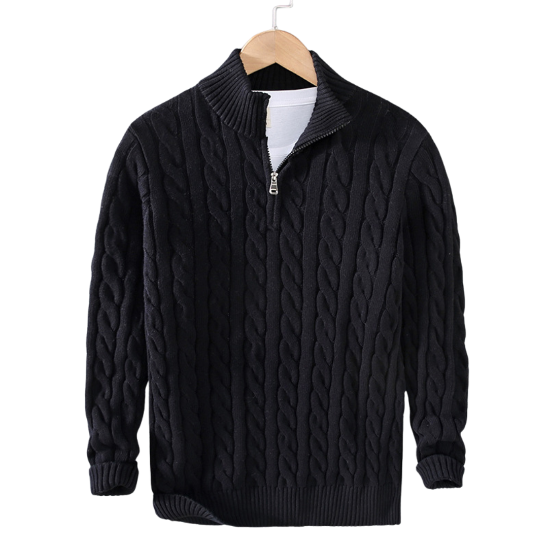 Men's Winter Warm Half-Zip Sweater