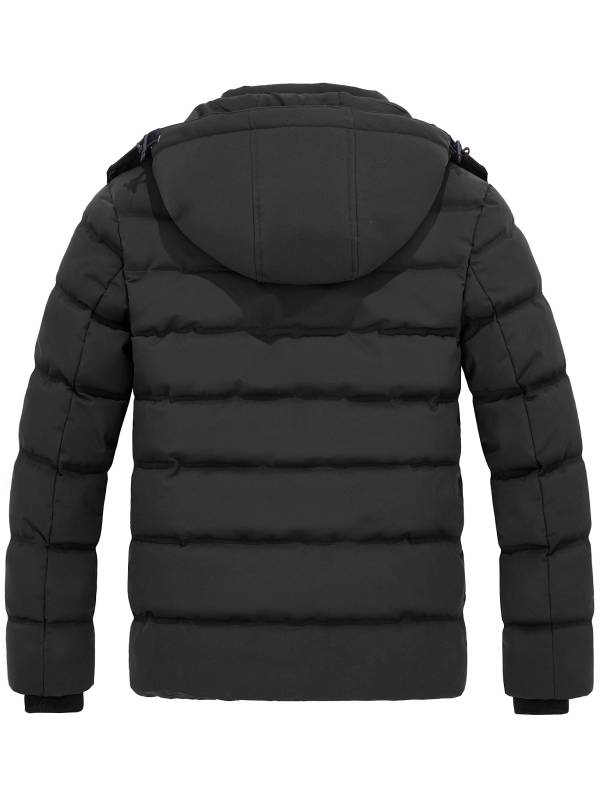 Men's durable Hooded Winter Jacket with Fleece-lining