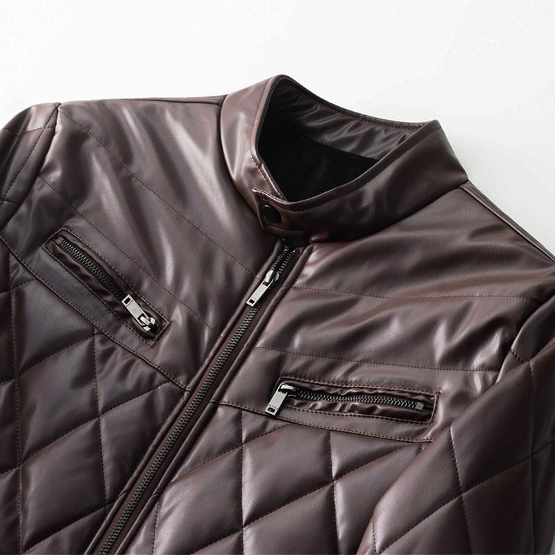 Men's Fleece-Lined Leather Jacket