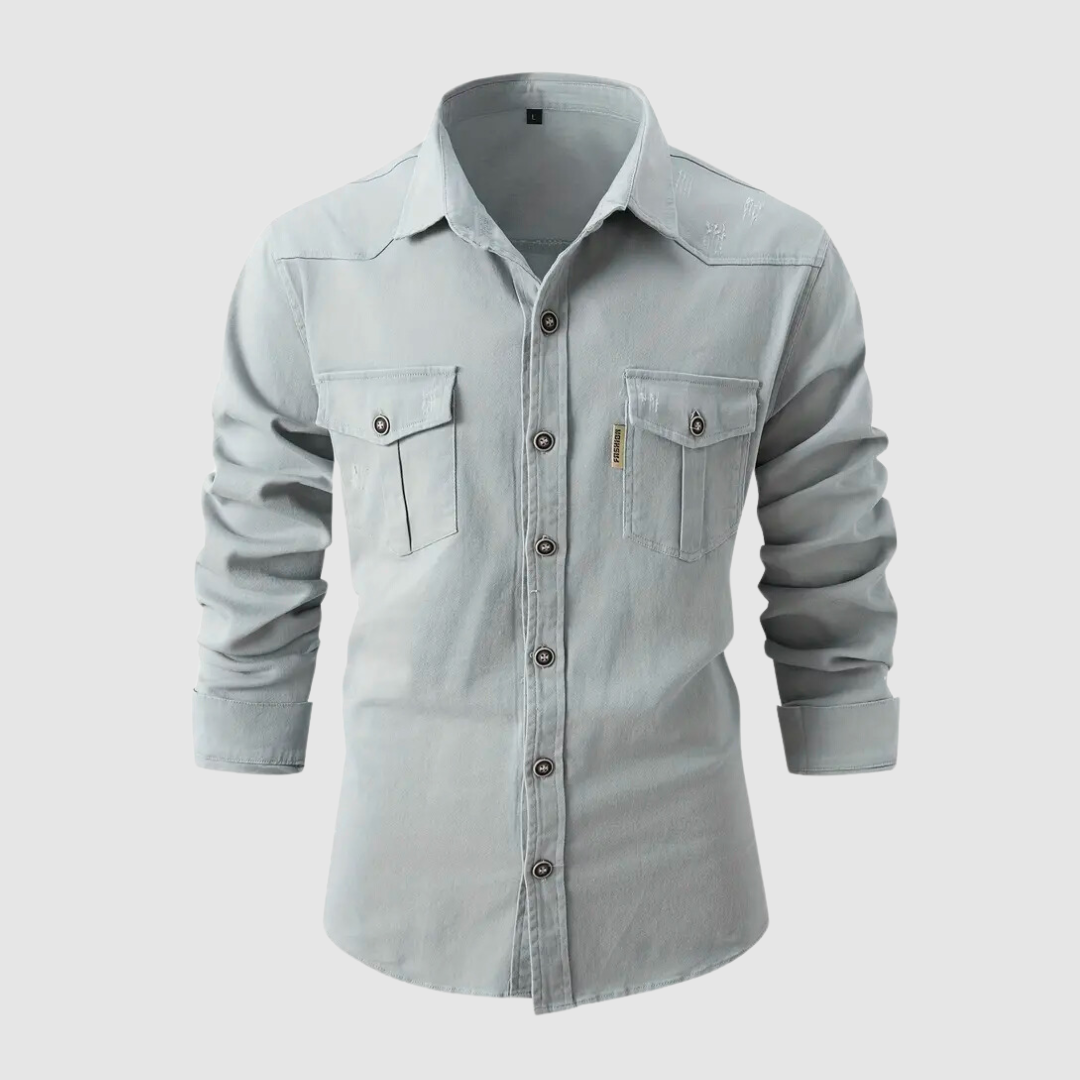 Men's Slim Fit Button-Up Shirt