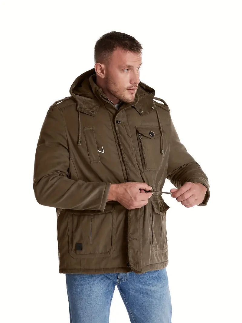 Men's Warm Winterjacket with Fleece-lining