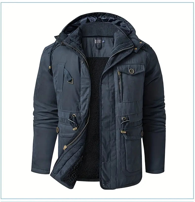 Men's Warm Winterjacket with Fleece-lining