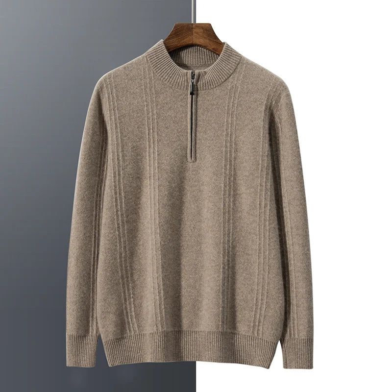 Men's Ribbed Half-Zip Pullover