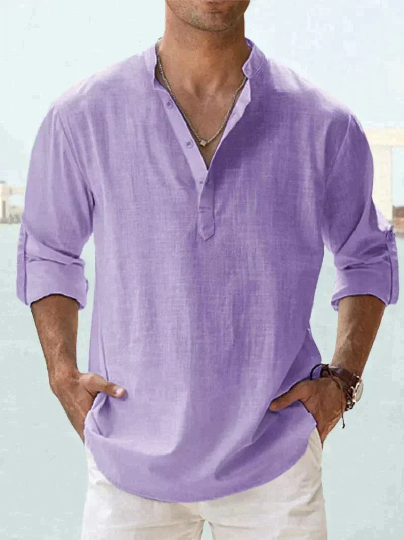 Men's Casual Buttoned Long Sleeve Shirt