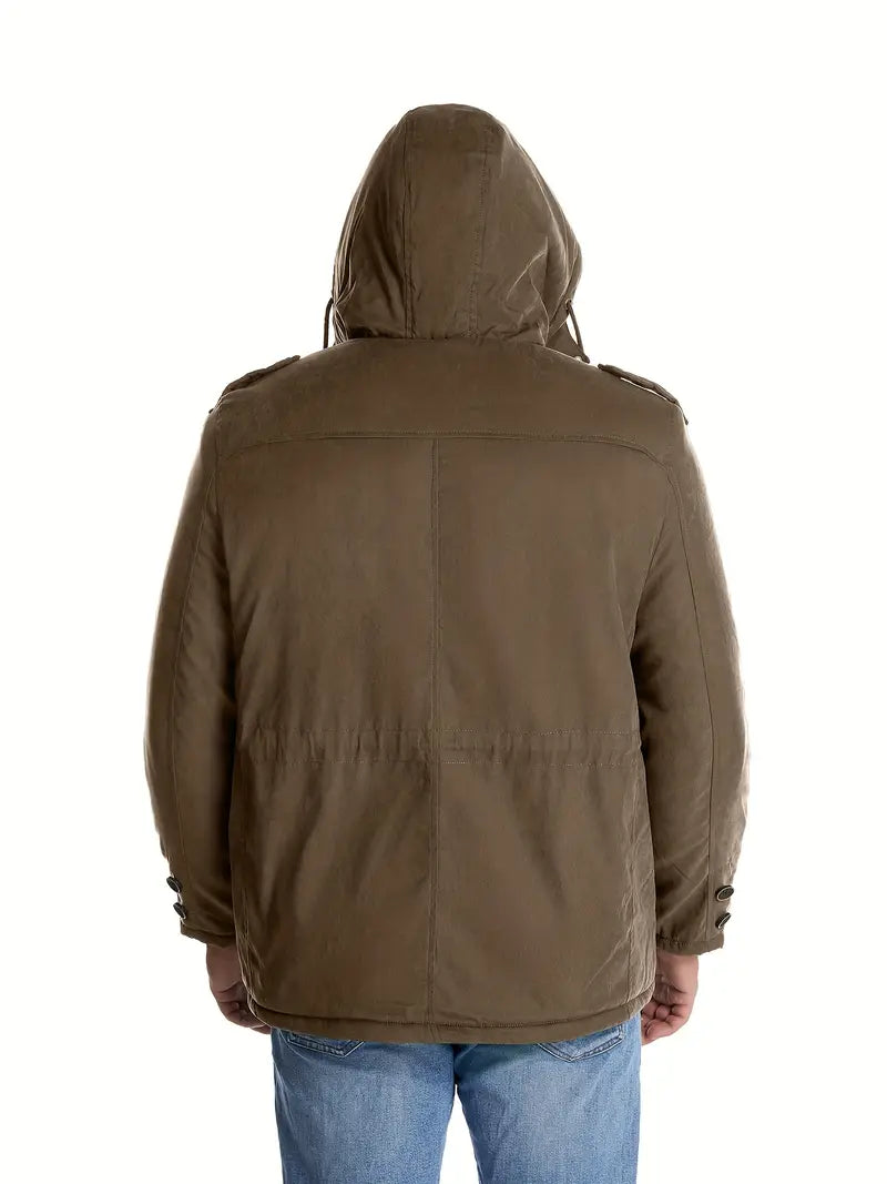 Men's Warm Winterjacket with Fleece-lining