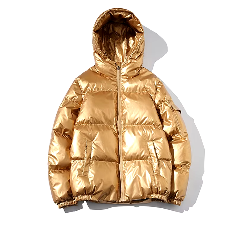 Men's Metallic-Style Water-Resistant Jacket