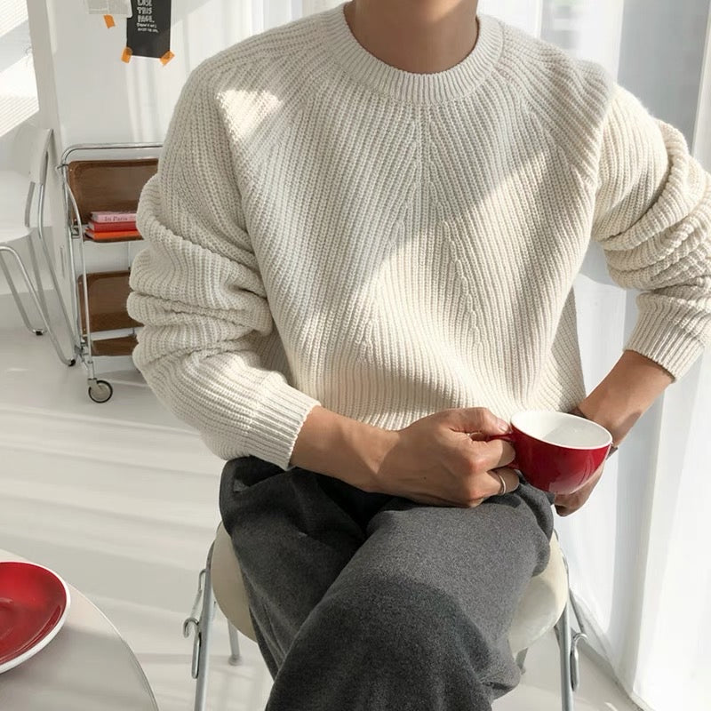 Men's Oversized Ribbed Sweater